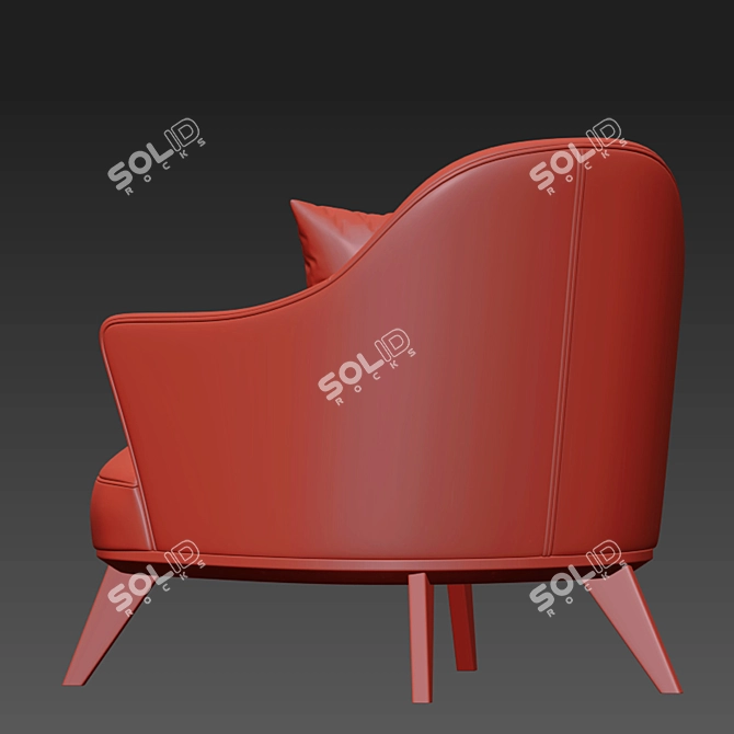 Luxury Alasia Lounge Chair 3D model image 5