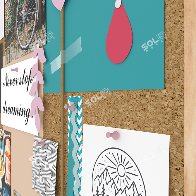 Motivation Corkboard: Inspire Your Desires 3D model image 4