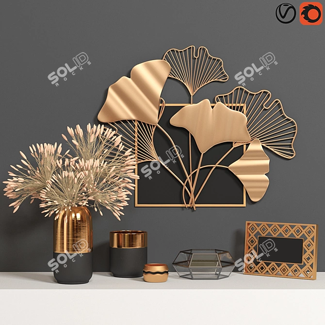 Modern Chic Decor Piece 3D model image 1