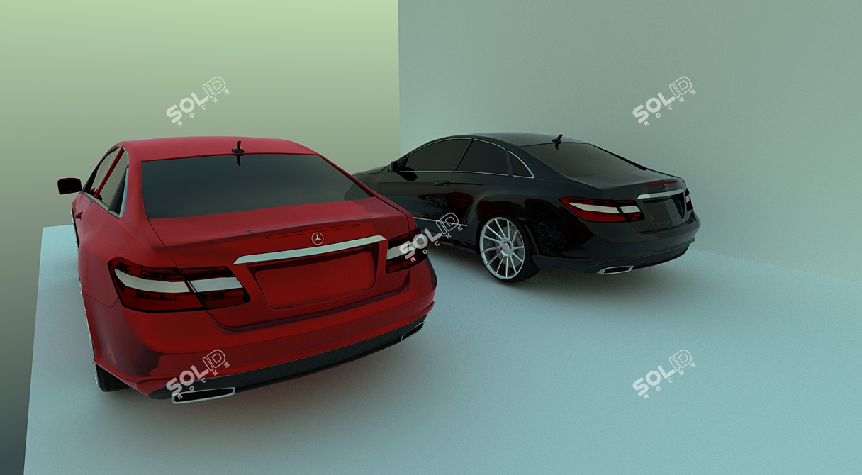 Elegant Mercedes-Benz Coupe 3D model image 2