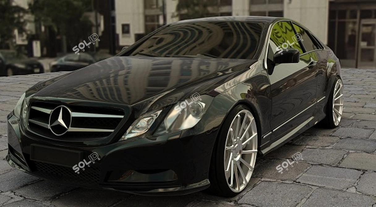Elegant Mercedes-Benz Coupe 3D model image 4