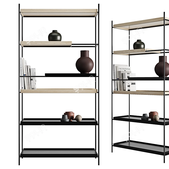 Versatile High Tray Shelf 3D model image 1