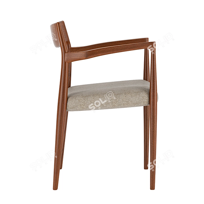 Danish Moller Model 57 Armchair 3D model image 3