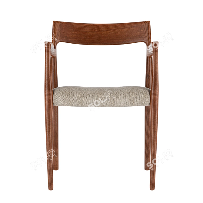 Danish Moller Model 57 Armchair 3D model image 4