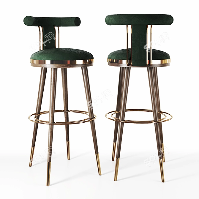 Modern and Stylish MORIS Bar Chair 3D model image 1