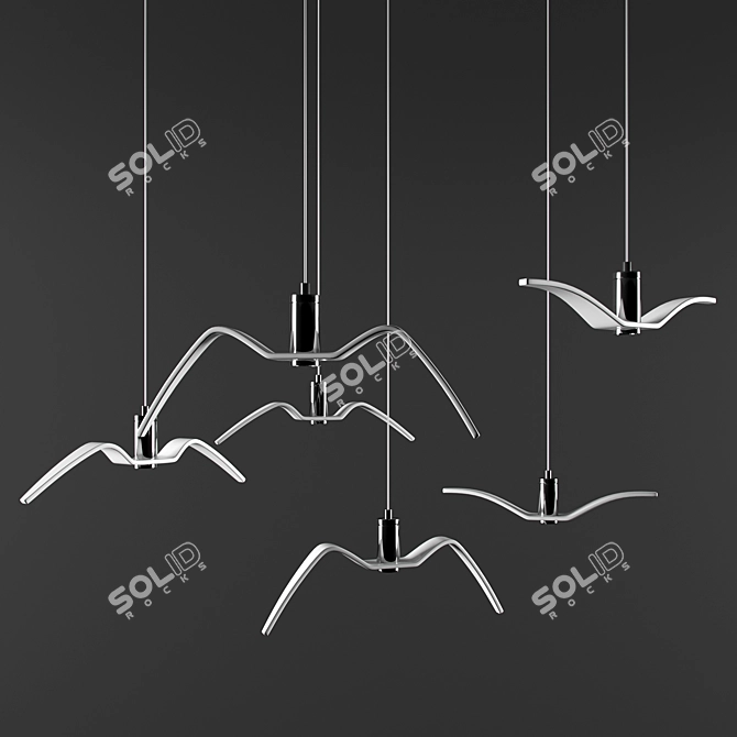 NORDIC Light Pendant - 400mm 3D model image 3