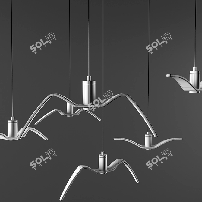 NORDIC Light Pendant - 400mm 3D model image 4
