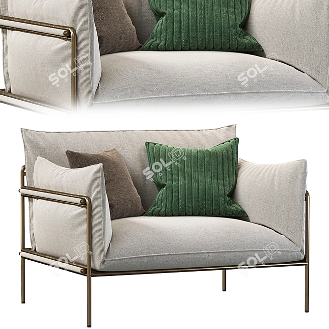 Kaba Outdoor Armchair: Sleek and Modern 3D model image 1