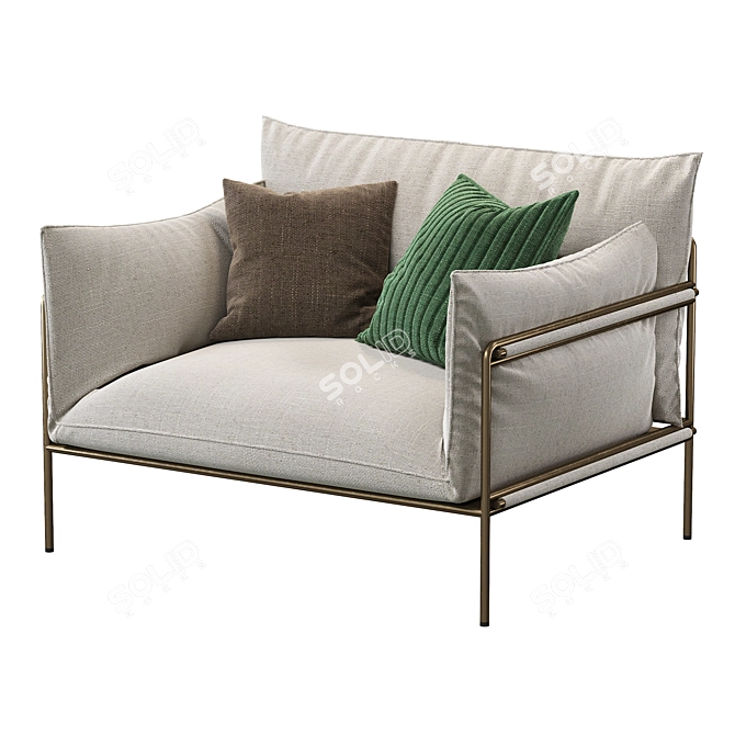 Kaba Outdoor Armchair: Sleek and Modern 3D model image 2