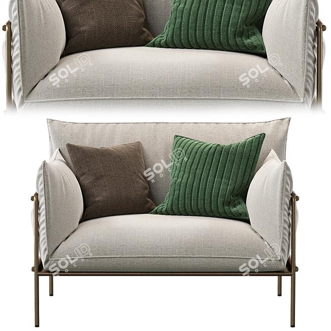 Kaba Outdoor Armchair: Sleek and Modern 3D model image 3