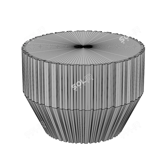 Rustic Concrete Side Table 3D model image 4