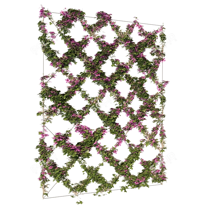 Lush Ivy Fence for 3ds Max 3D model image 1