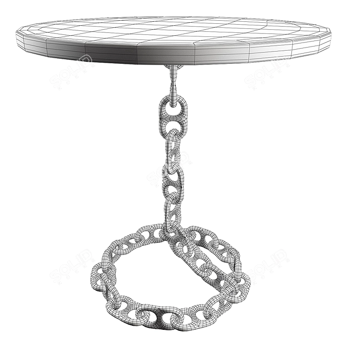Industrial Chain Table Loft Style 3D model image 2