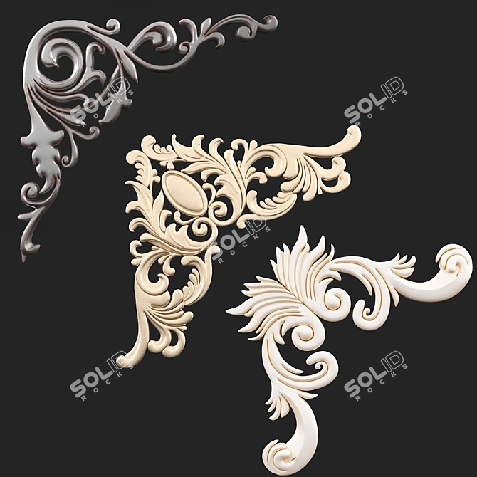 Elegant Corner Accent 3D model image 1