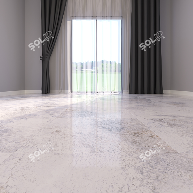Luxury Bianco Marble Floor Set 3D model image 2