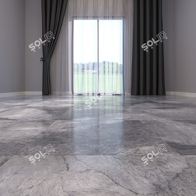 Elegant Bizantino Argento Marble 3D model image 2