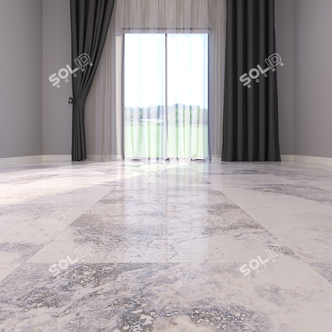 Elegant Bizantino Bianco Marble 3D model image 2