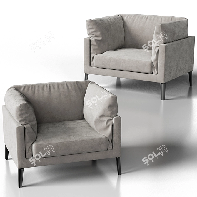 Sleek Comfort: Living Divani Floyd 3D model image 1