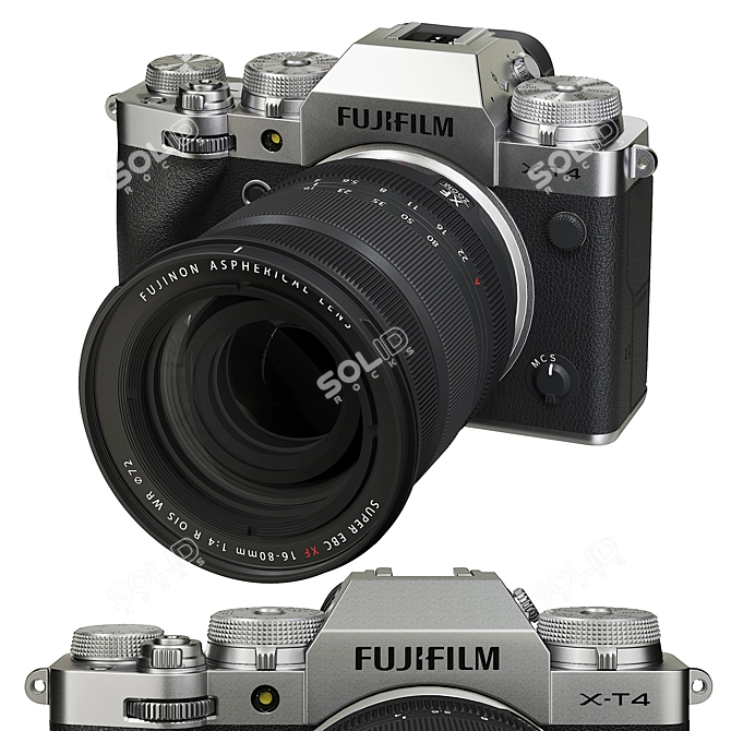 FujiFilm X-T4 Mirrorless Camera 3D model image 1