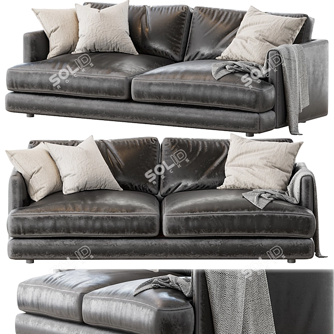 Cozy Haven Sofa: Stylish & Comfortable 3D model image 1