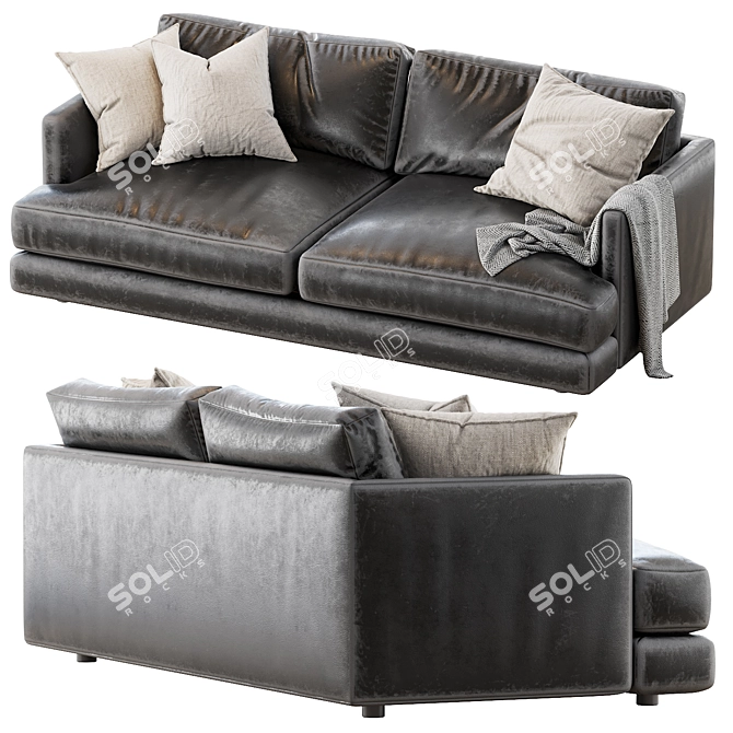 Cozy Haven Sofa: Stylish & Comfortable 3D model image 2