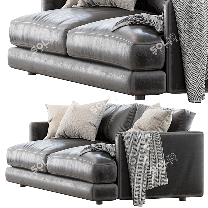 Cozy Haven Sofa: Stylish & Comfortable 3D model image 3