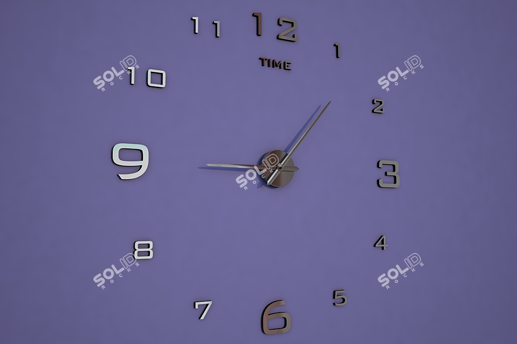 Elegant Wall Clock: Timeless Decor 3D model image 1