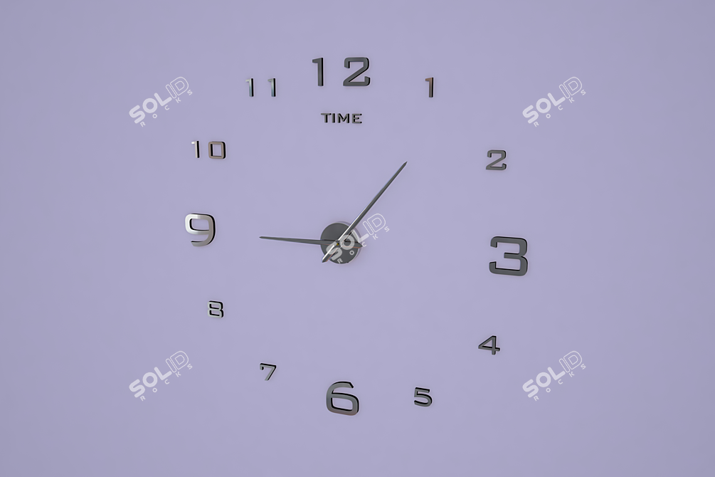 Elegant Wall Clock: Timeless Decor 3D model image 2