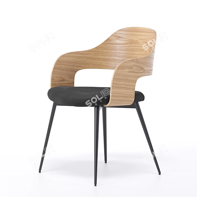 Scandi Dining Chair: JYSK Hvidovre 3D model image 1