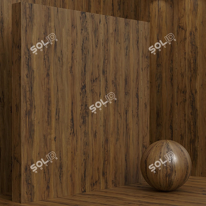 Seamless Wood Box Set 3D model image 5