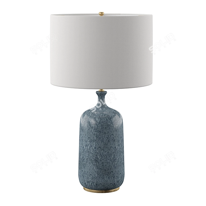 Culloden Table Lamp: Elegant Blue Lagoon Illuminate 3D model image 1