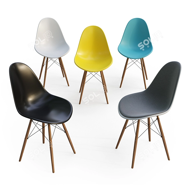 Elegant Eames Chair: Timeless Design 3D model image 1