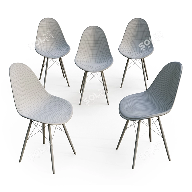 Elegant Eames Chair: Timeless Design 3D model image 2