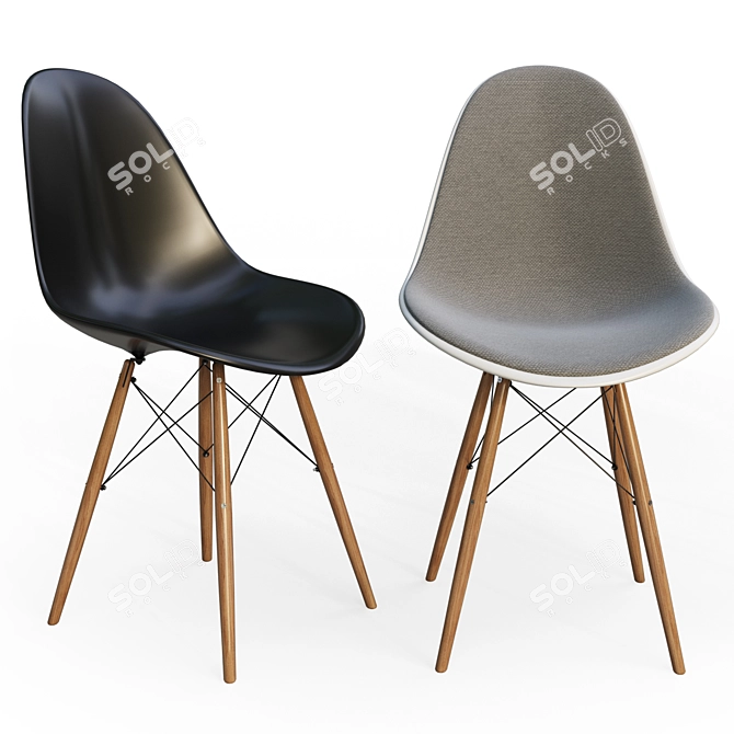Elegant Eames Chair: Timeless Design 3D model image 4