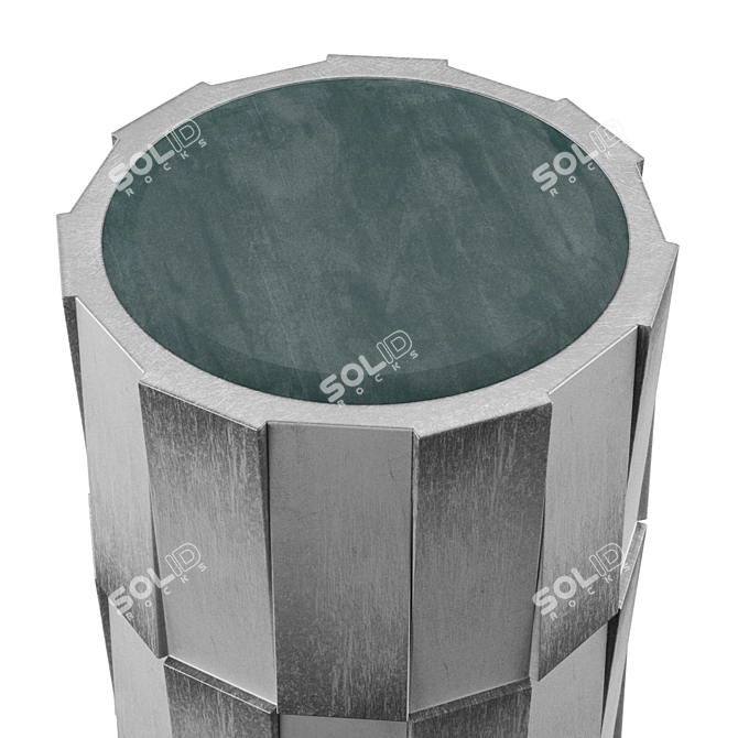 Sophisticated Gray Accent Table 3D model image 2