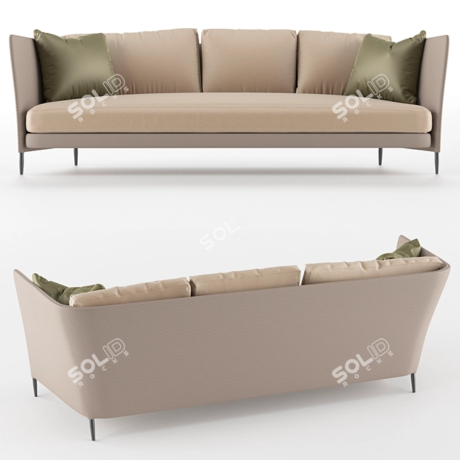 Elegant Käbu Sofa: Modern Design 3D model image 1