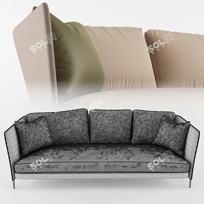 Elegant Käbu Sofa: Modern Design 3D model image 3