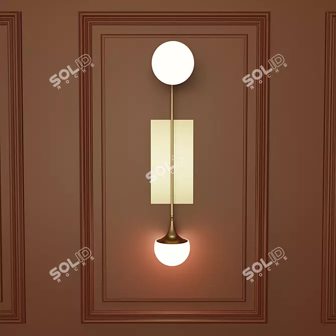 Elegant Andrew Martin Fleming Wall Light 3D model image 1