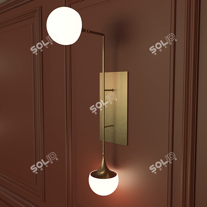 Elegant Andrew Martin Fleming Wall Light 3D model image 2