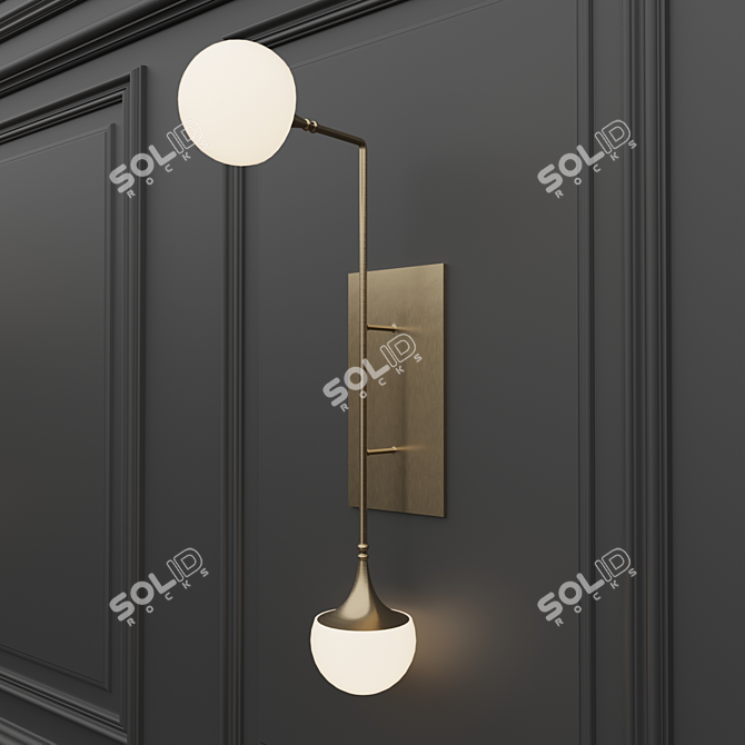 Elegant Andrew Martin Fleming Wall Light 3D model image 3