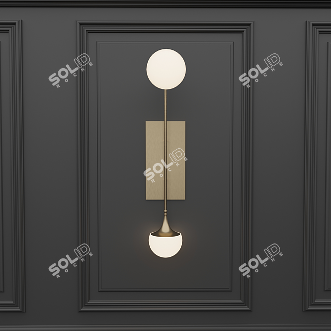 Elegant Andrew Martin Fleming Wall Light 3D model image 4