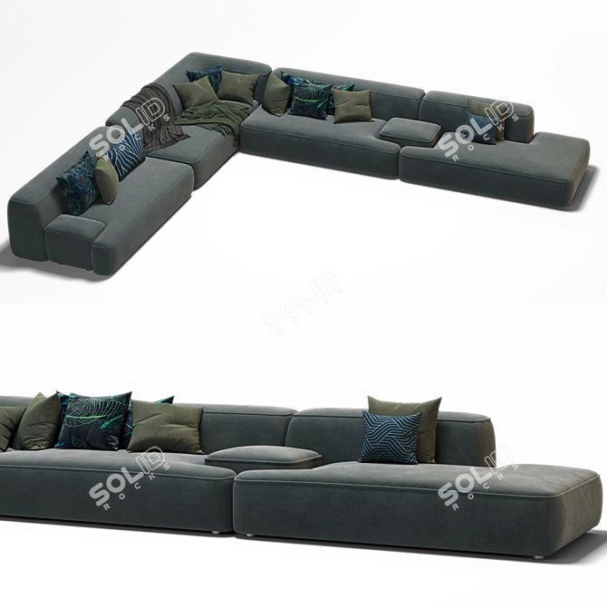 Lema Cloud Sofa: Luxurious Comfort 3D model image 3