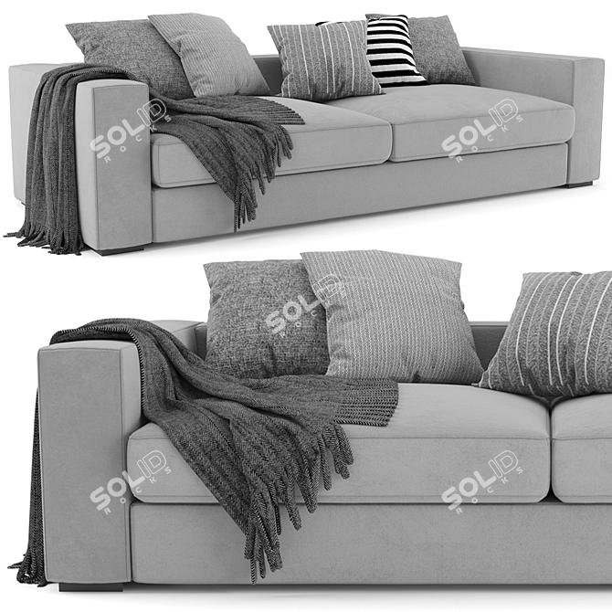 Sleek BoConcept Cenova Sofa 3D model image 1