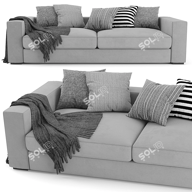 Sleek BoConcept Cenova Sofa 3D model image 2