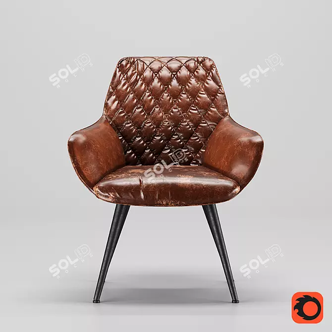Vintage Harry Old Chair 3D model image 1