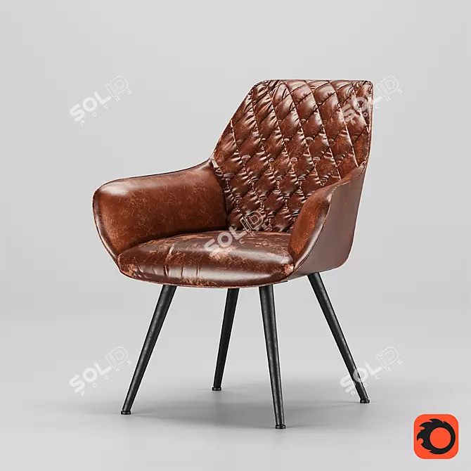Vintage Harry Old Chair 3D model image 2