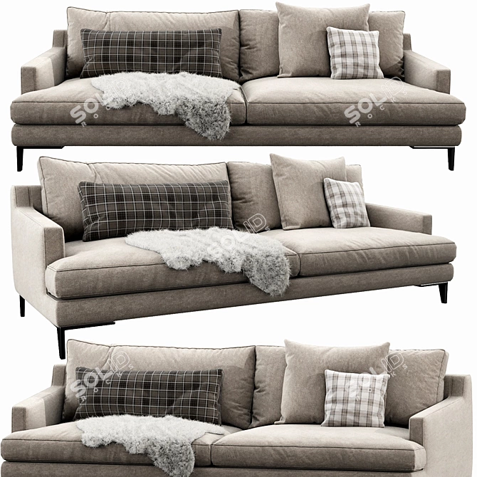 Modern Poliform Bellport Sofa 3D model image 2