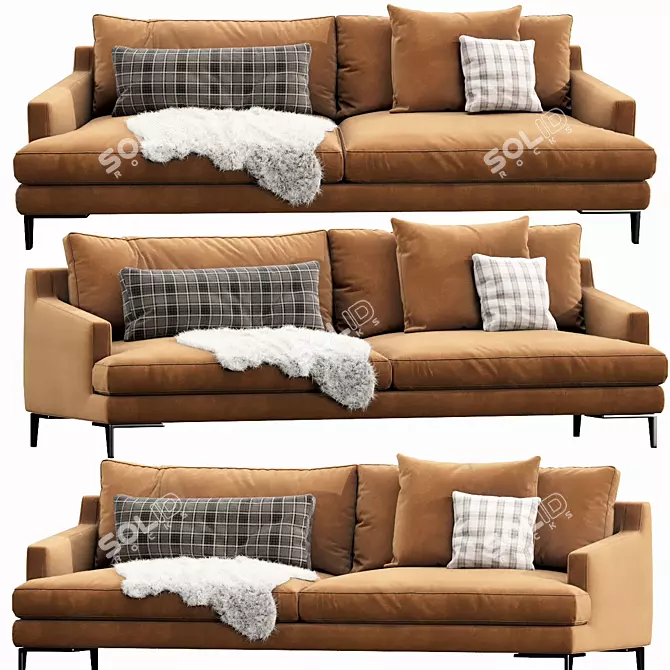 Elegant Poliform Bellport Sofa 3D model image 1