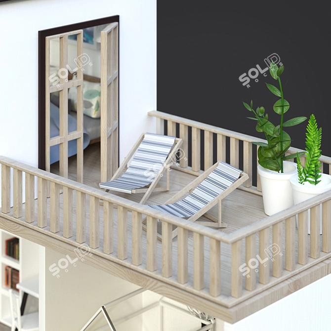 Fantasy Dream Doll House 3D model image 5