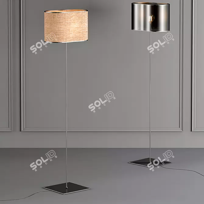 Modern LED Floor Lamp Peggy 3D model image 1